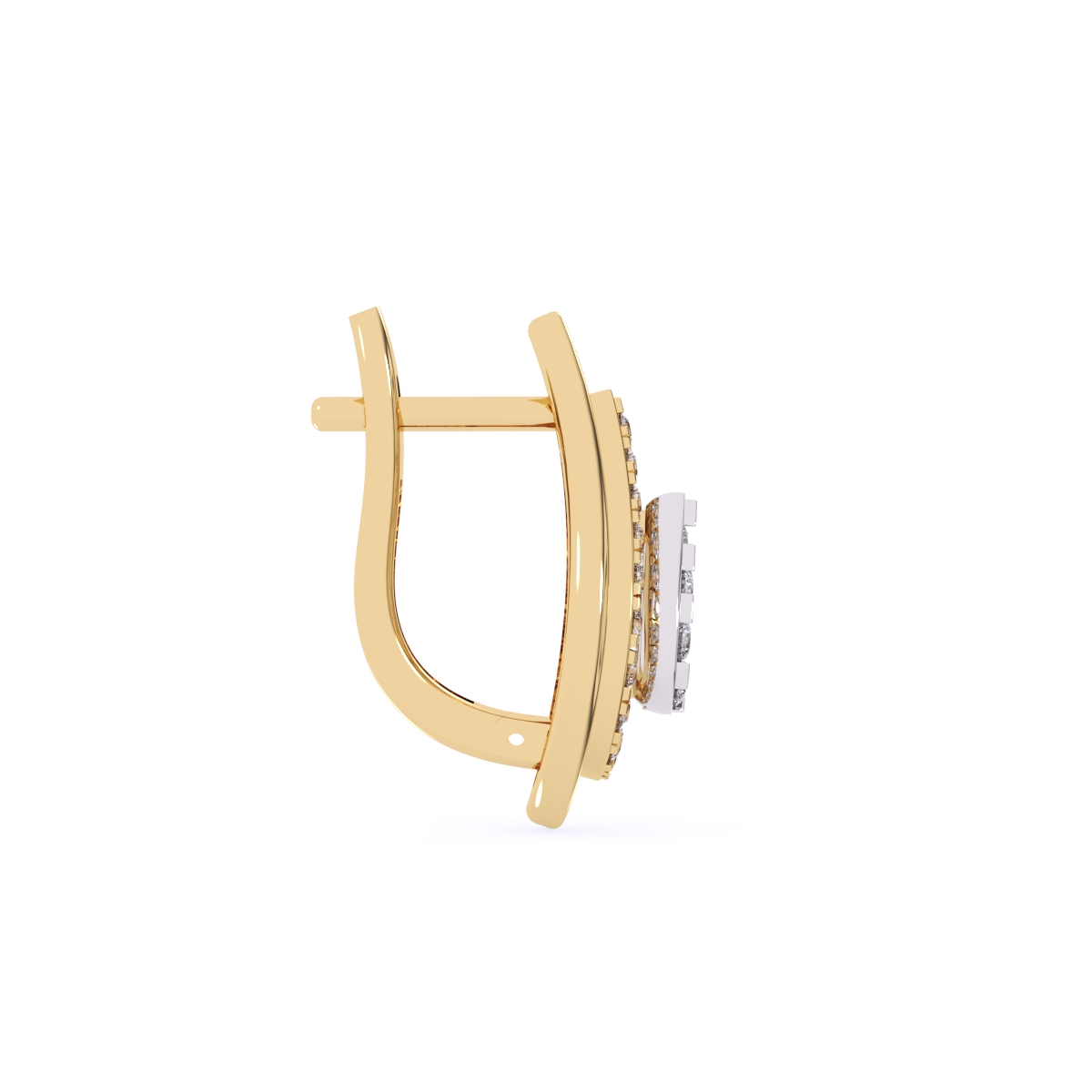 Dazzling Pear Shaped Halo Diamond Hoop Earrings